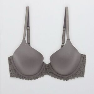 AERIE REAL SUNNIE FULL COVERAGE LIGHTLY LINED BLOSSOM LACE BRA